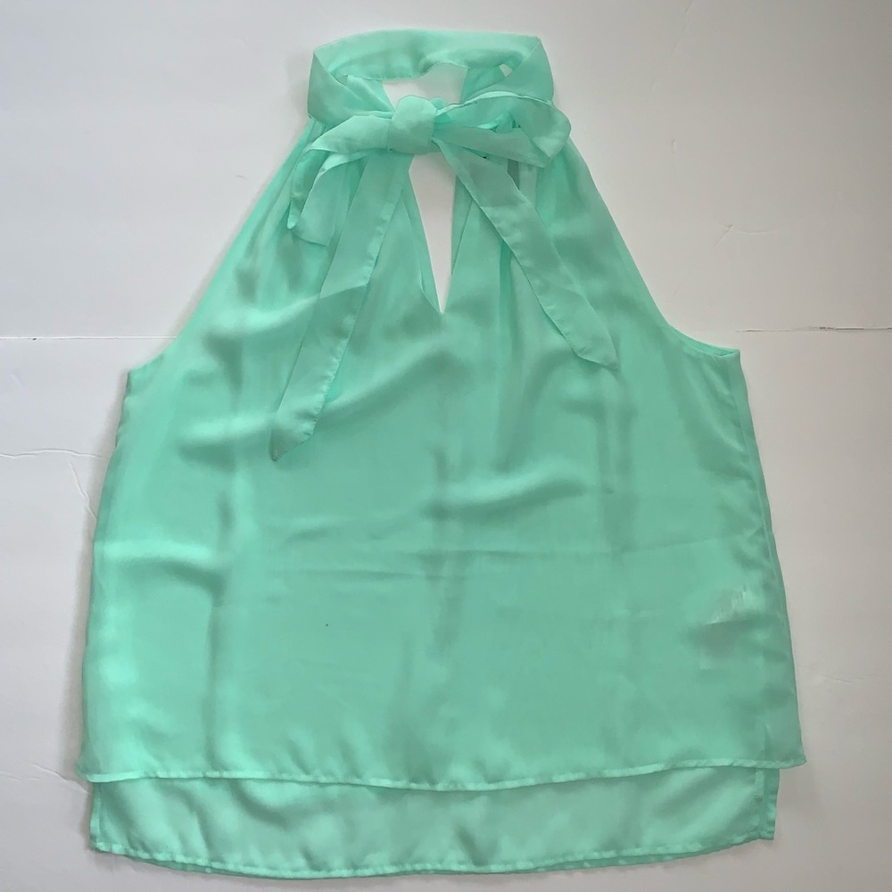 Sleeveless raglan top double chiffon